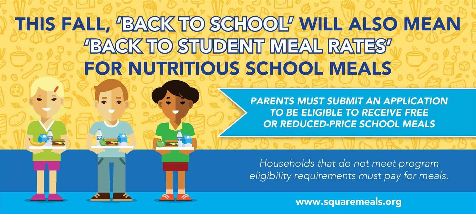  Back to School Meal Rates